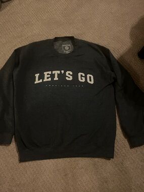 LET'S GO Black Crewneck Sweatshirt